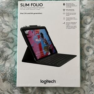 Logitech iPad Slim Folio Case w Integrated Bluetooth Keyboard/Pen Black/Graphite